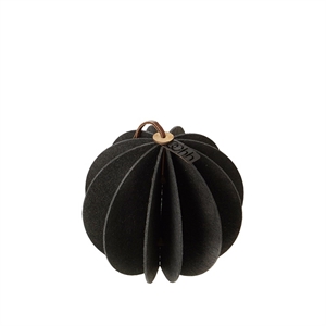 Lübech Living Hanging Felt Xmas ball Black 14 cm - Fransenhome